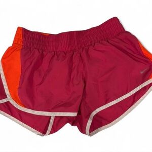 Nike Pink and Orange Athletic Shorts Lightweight Design